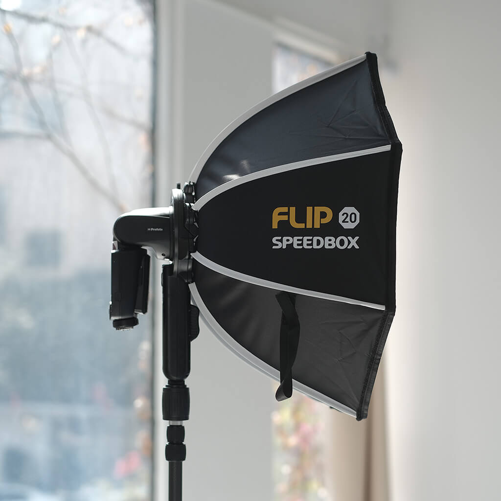 Flip 20G softbox used outdoors