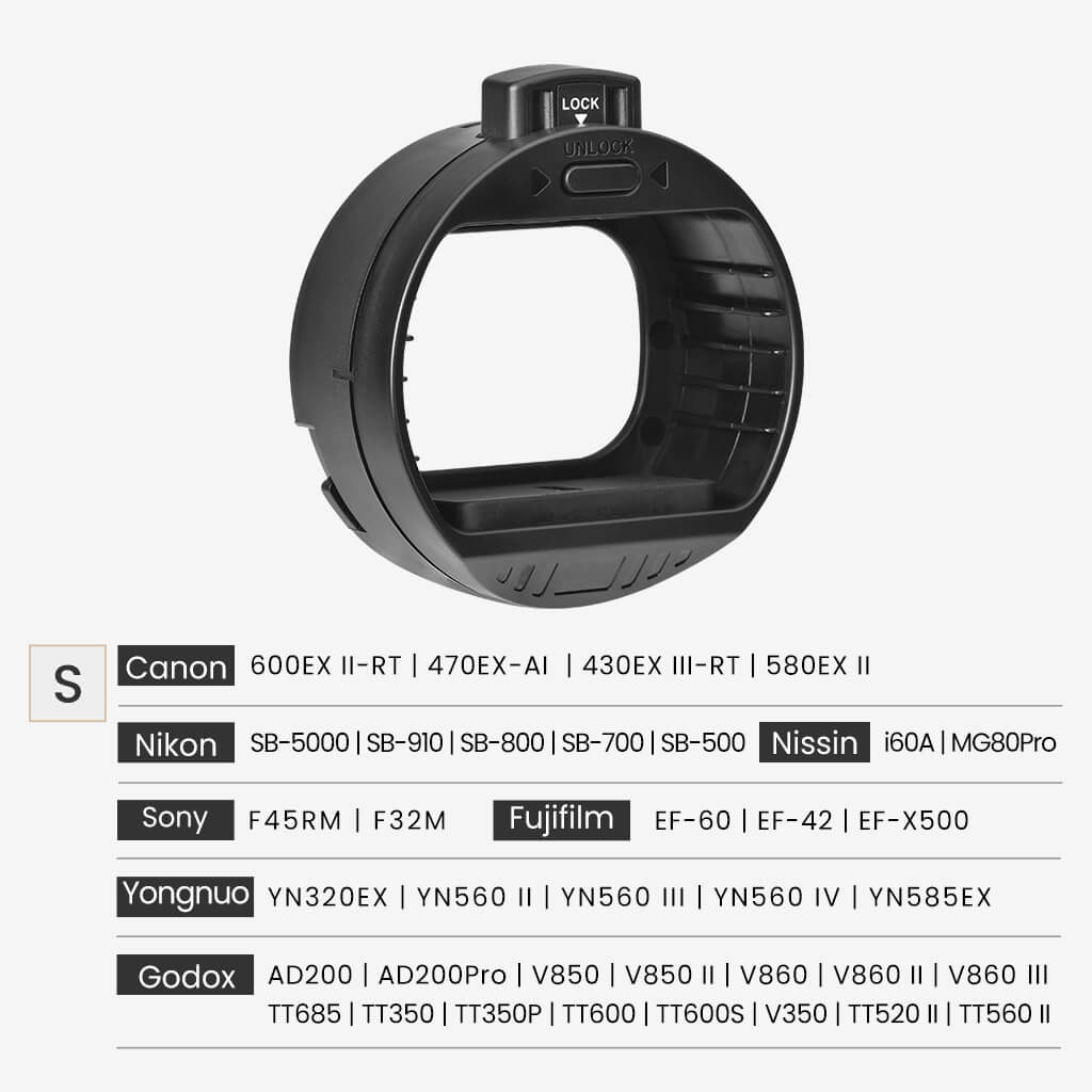 Flip softbox S adapter